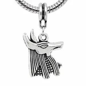 Egyptian Anubis Pharoah European Bead Compatible for Most European Snake Chain Bracelet