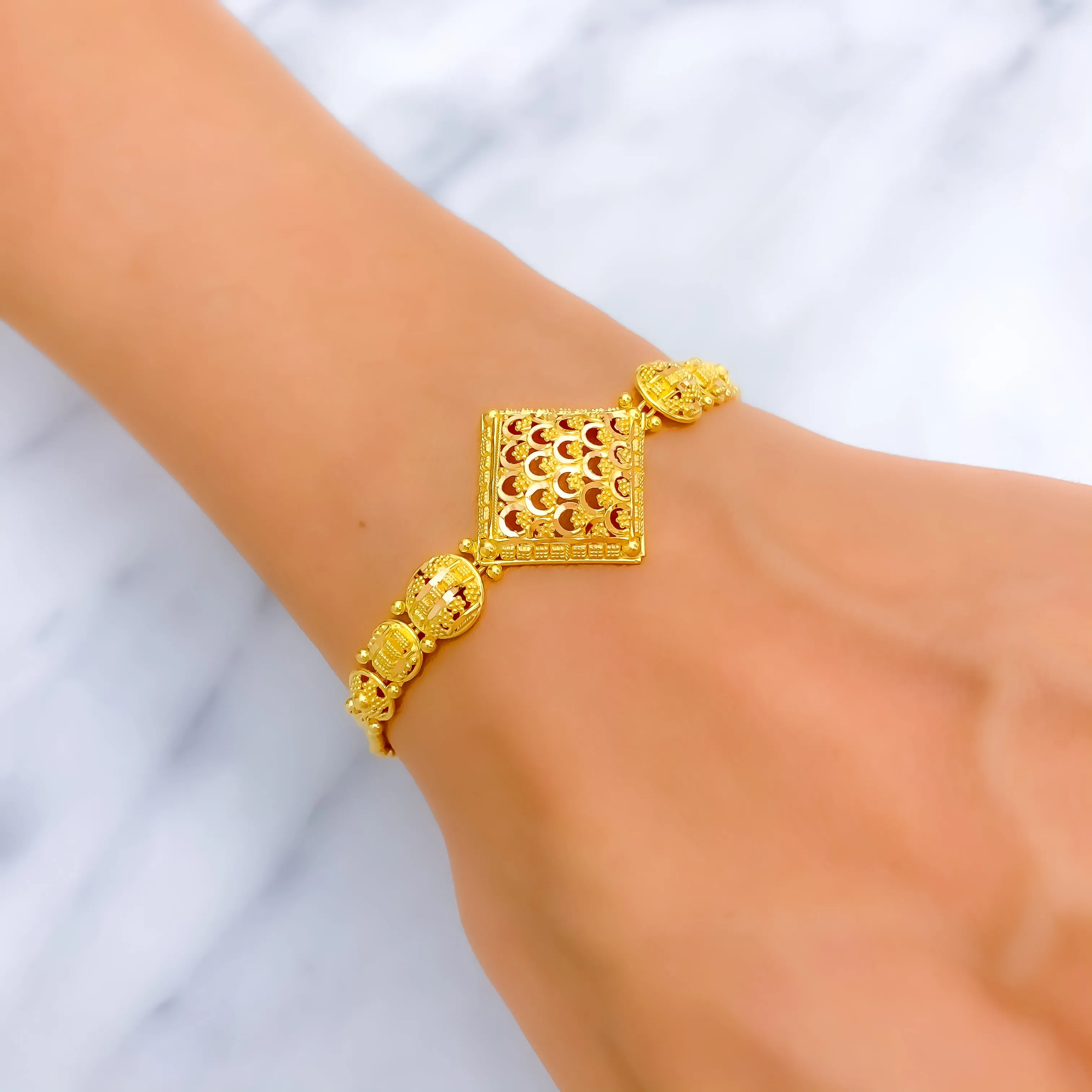 Elevated Regal 22k Gold Bracelet