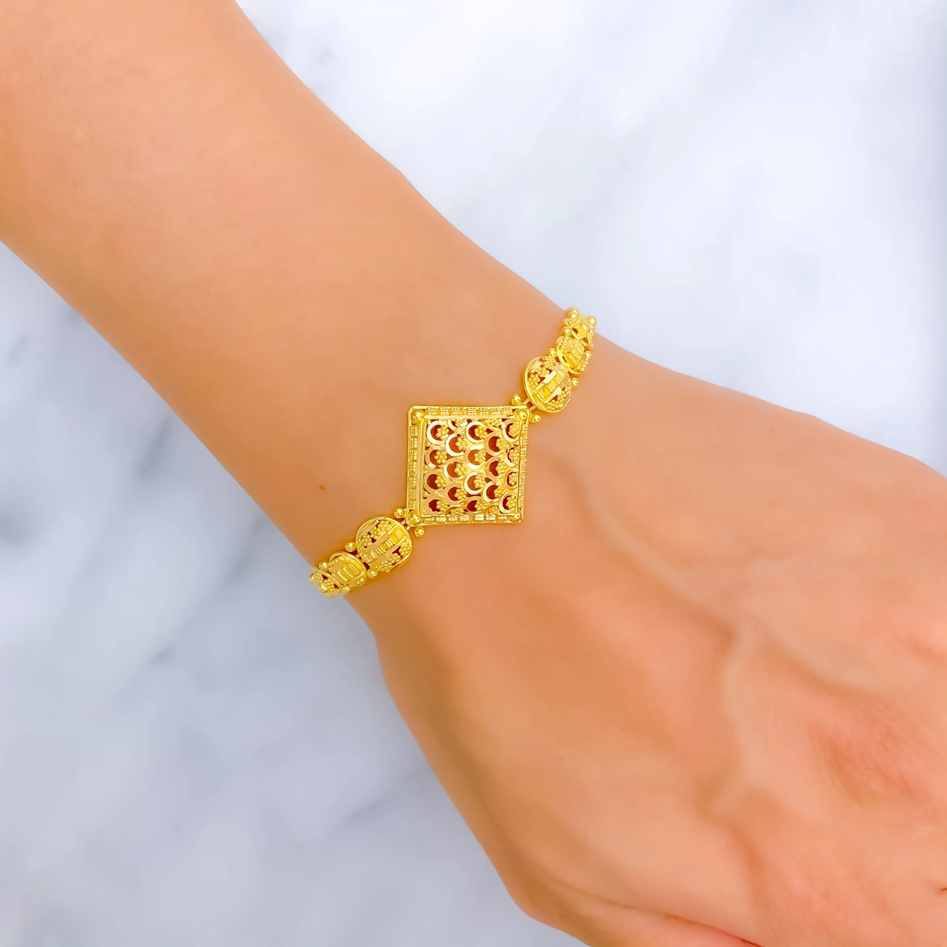 Elevated Regal 22k Gold Bracelet