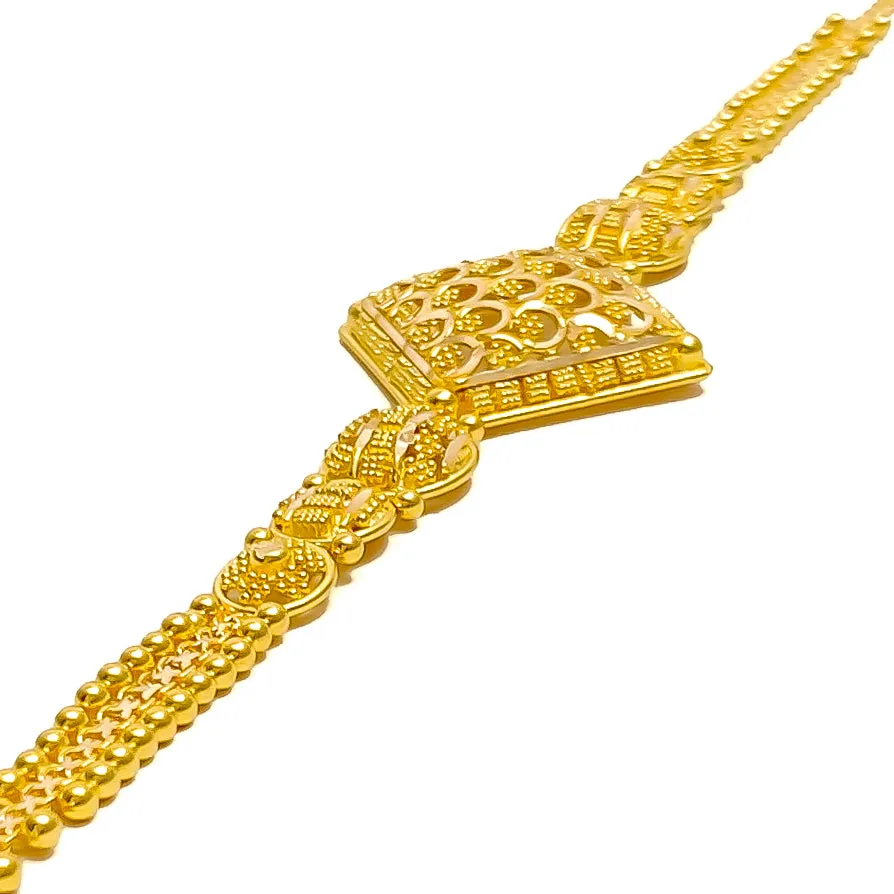 Elevated Regal 22k Gold Bracelet
