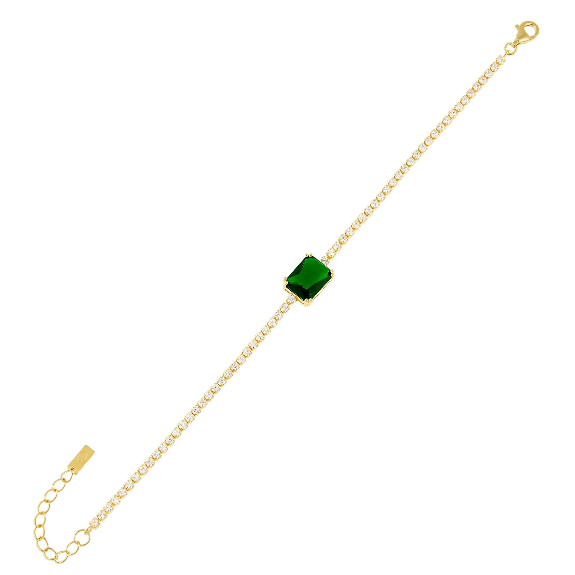 Emerald Baguette Tennis Bracelet