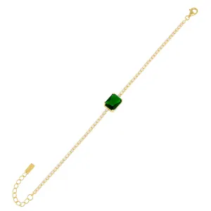 Emerald Baguette Tennis Bracelet