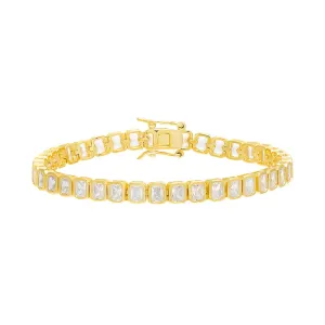 Emerald Bezel-Set Tennis Bracelet