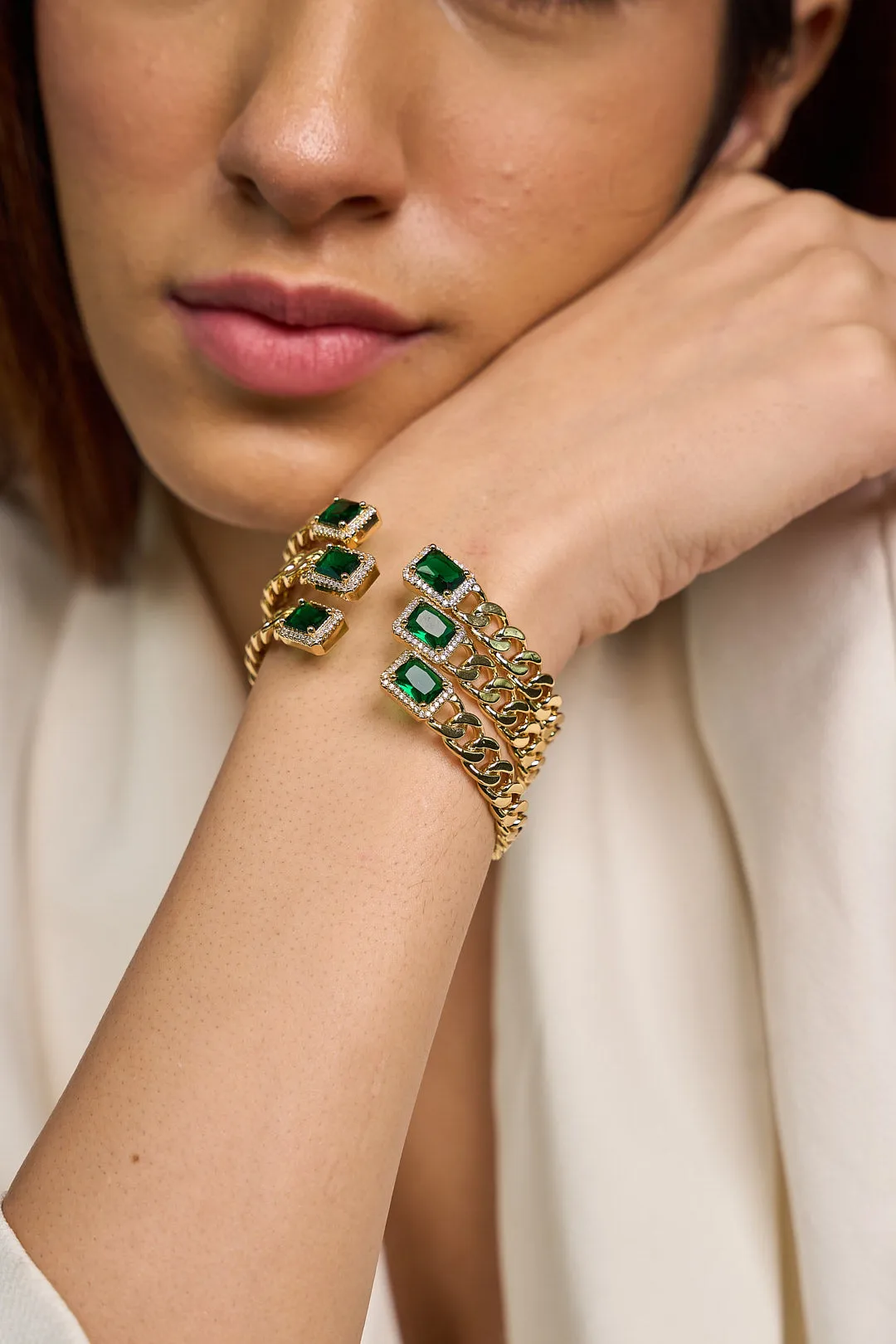 Emerald Loop Bangle
