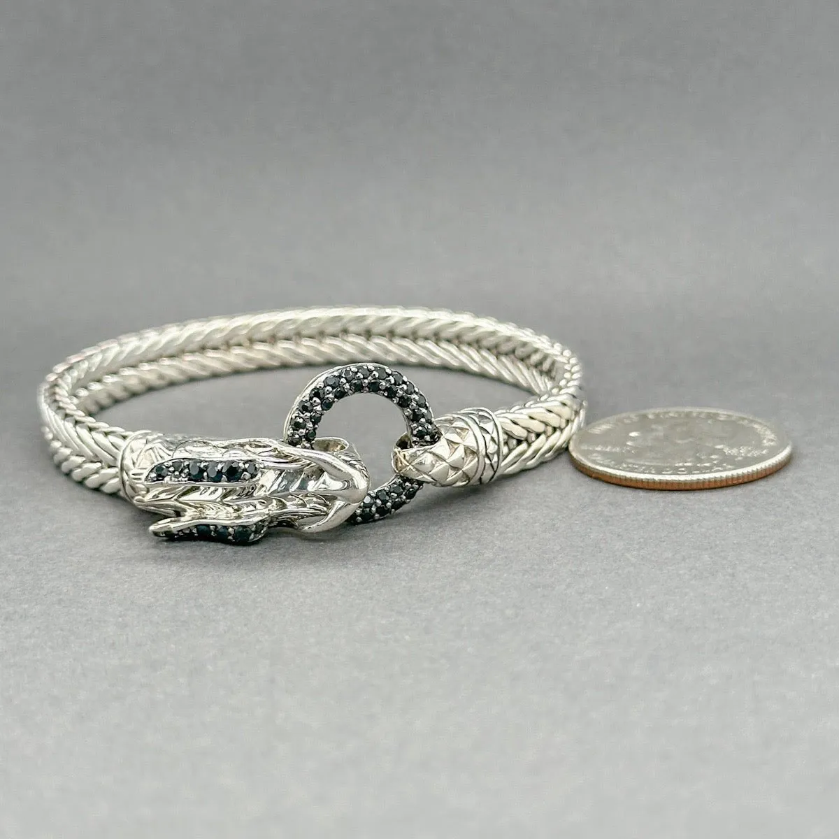 Estate John Hardy SS Sapphire Naga Bracelet