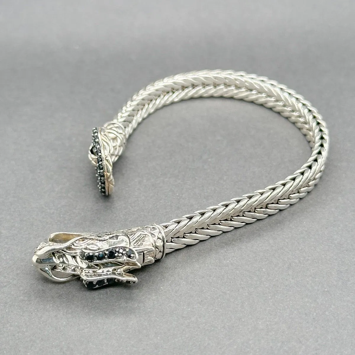 Estate John Hardy SS Sapphire Naga Bracelet