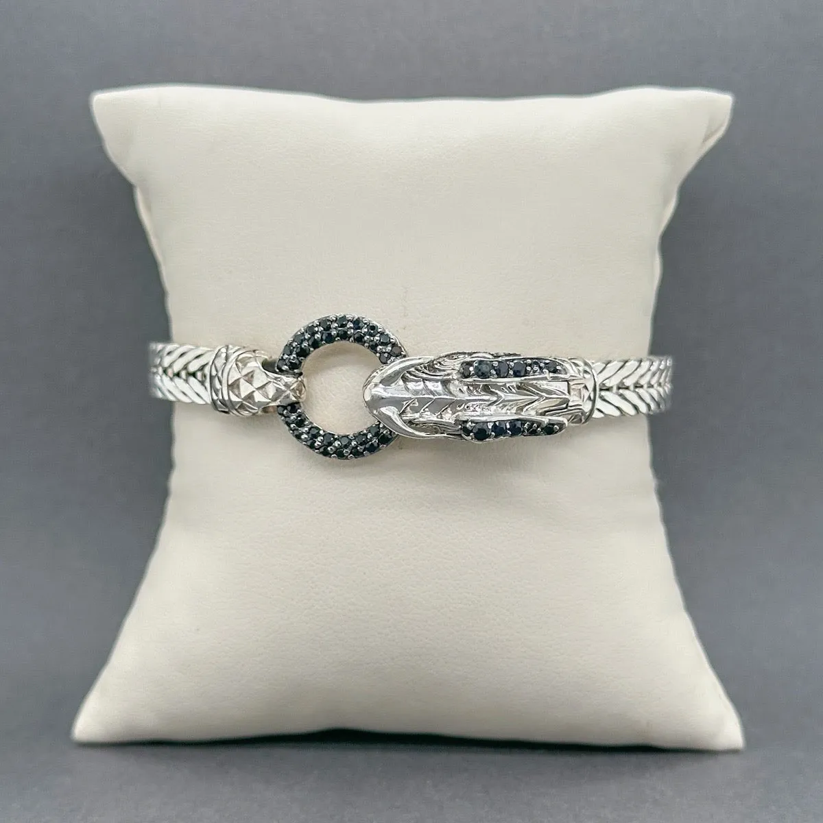 Estate John Hardy SS Sapphire Naga Bracelet