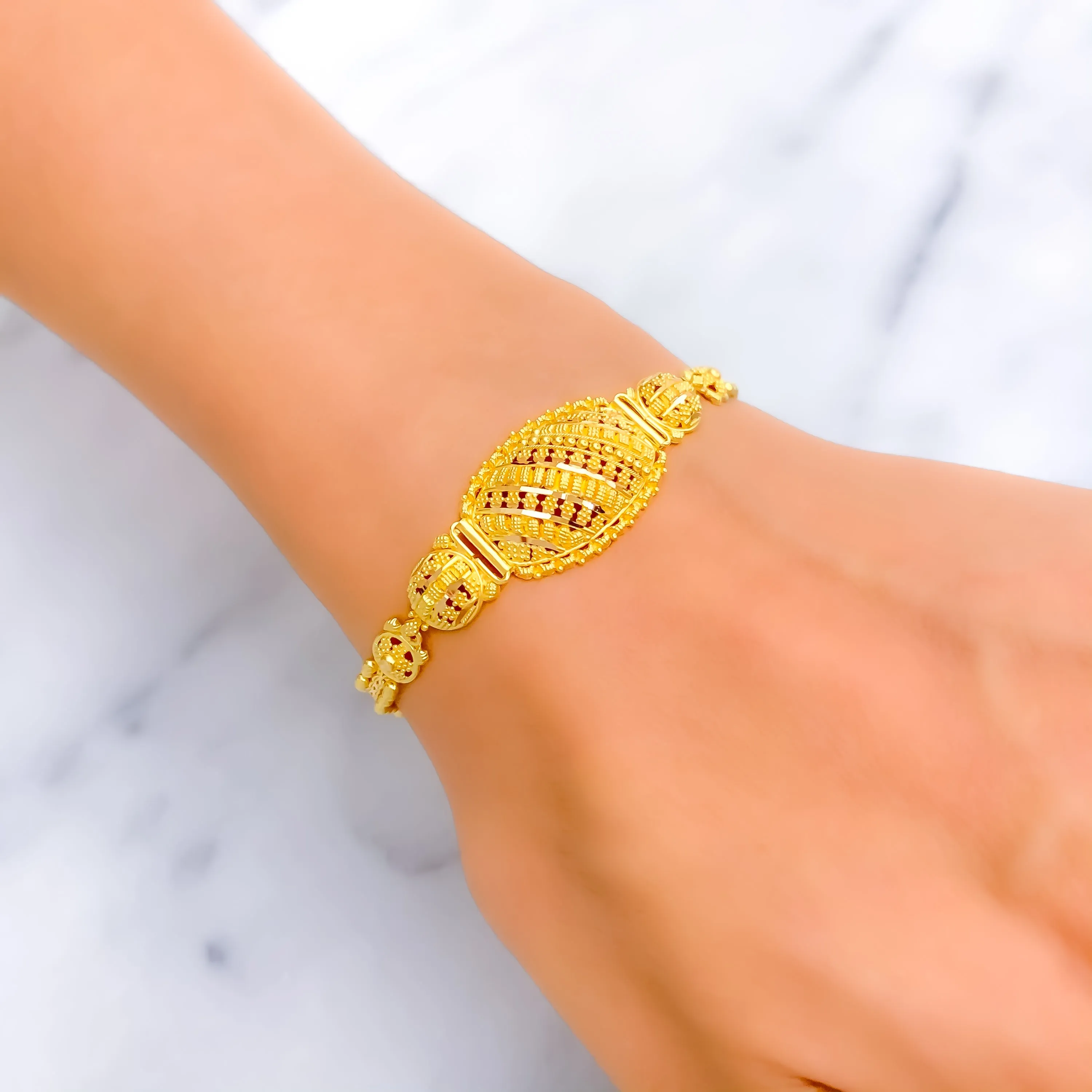 Ethereal Blooming 22k Gold Bracelet