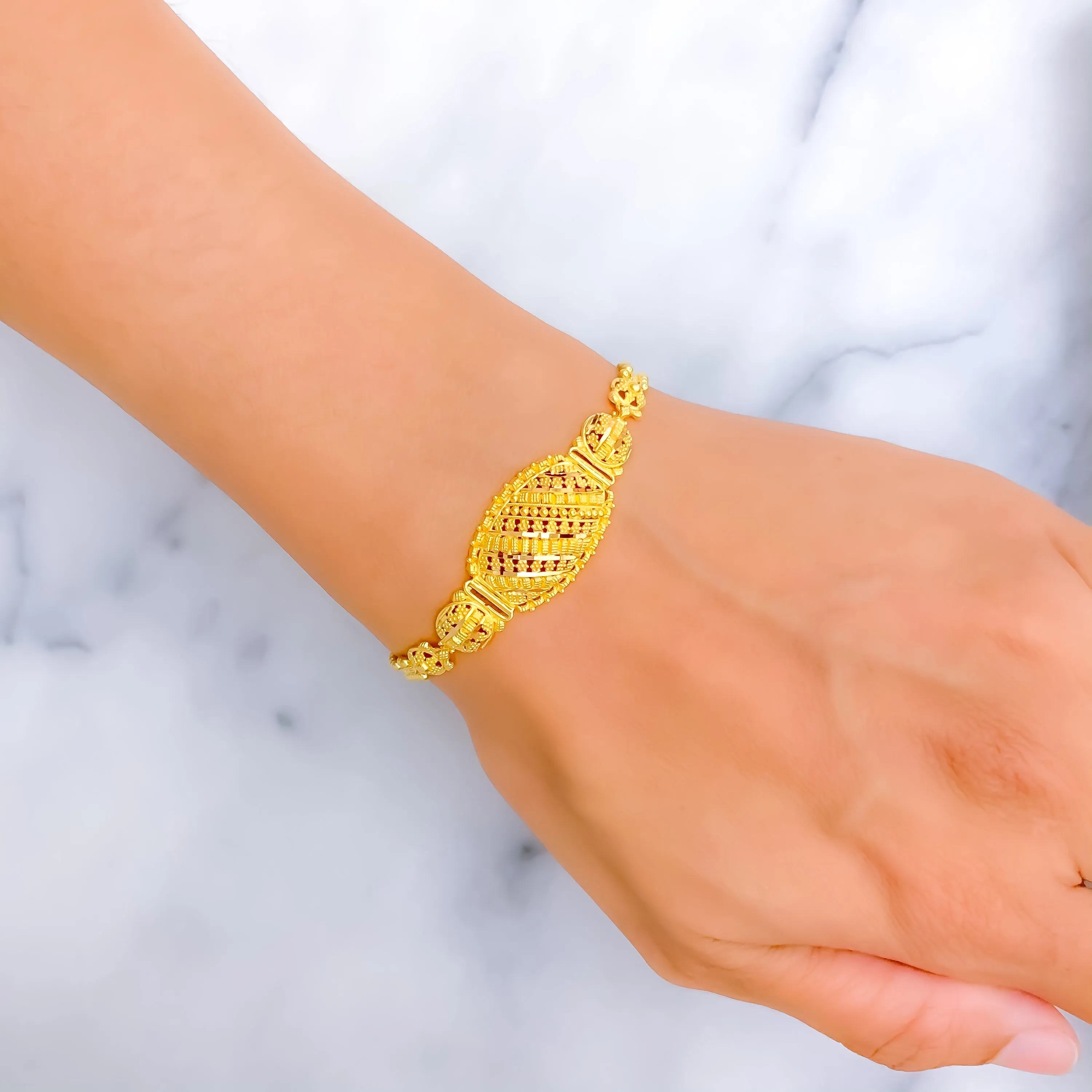 Ethereal Blooming 22k Gold Bracelet