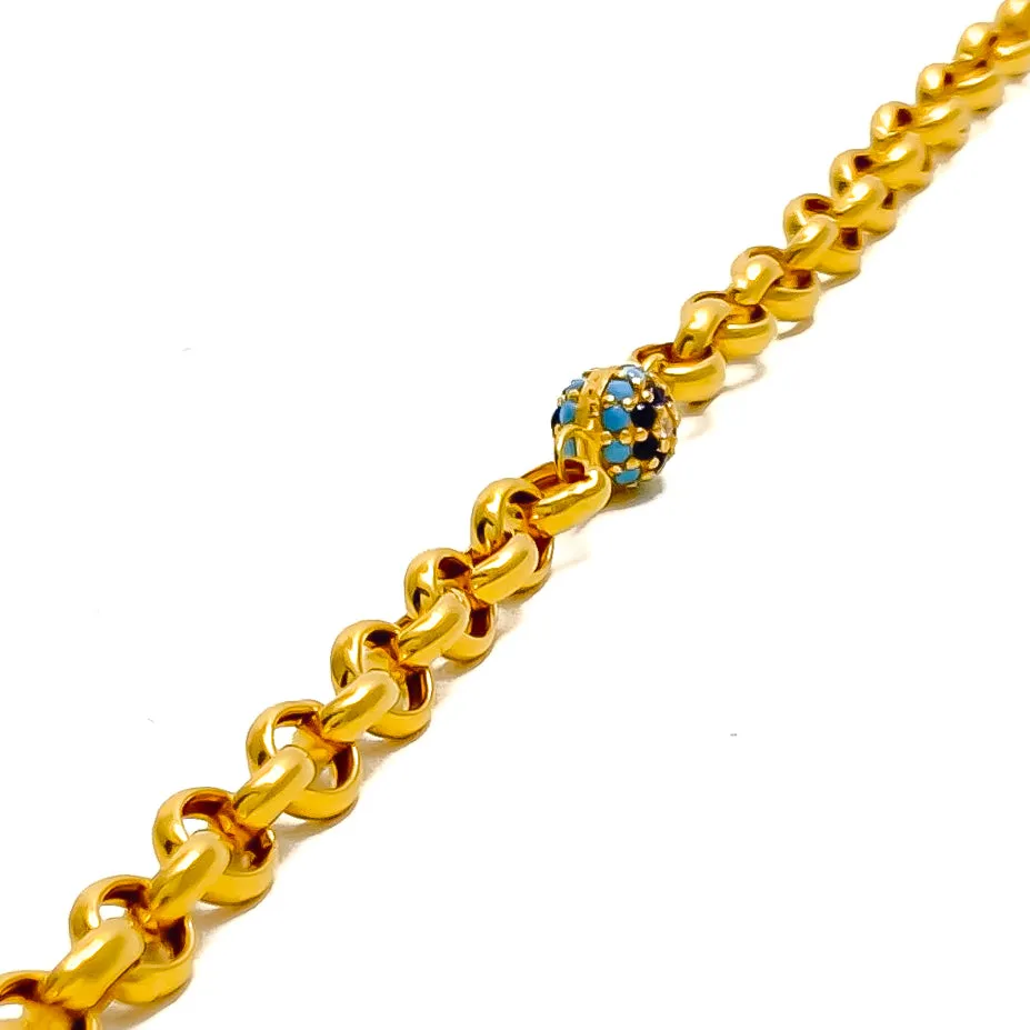 Everlasting Regal 22k Gold CZ Bracelet