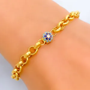Everlasting Regal 22k Gold CZ Bracelet