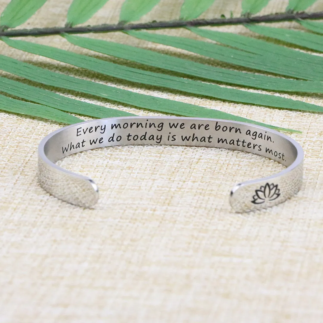 Every Morning We are Born Again Quote Encouraging Gift