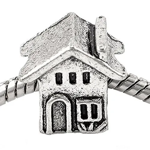 Family Home/house Bead European Bead Compatible for Most European Snake Chain Charm Bracelet