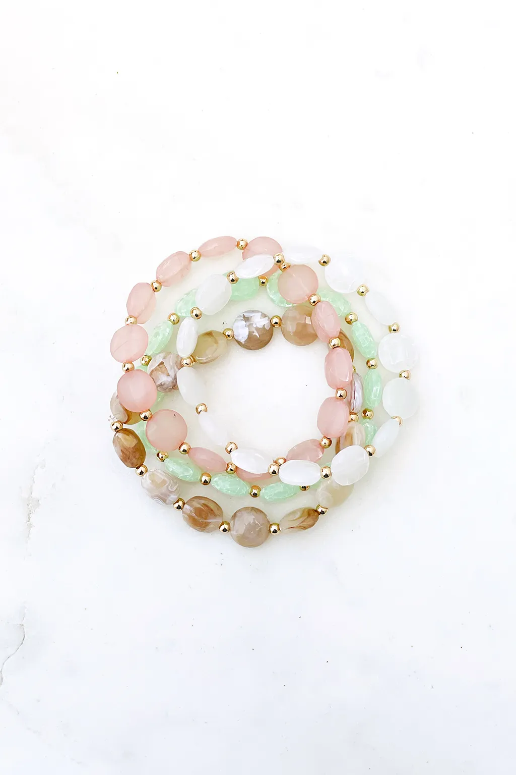 Flat Bead Bracelet Set