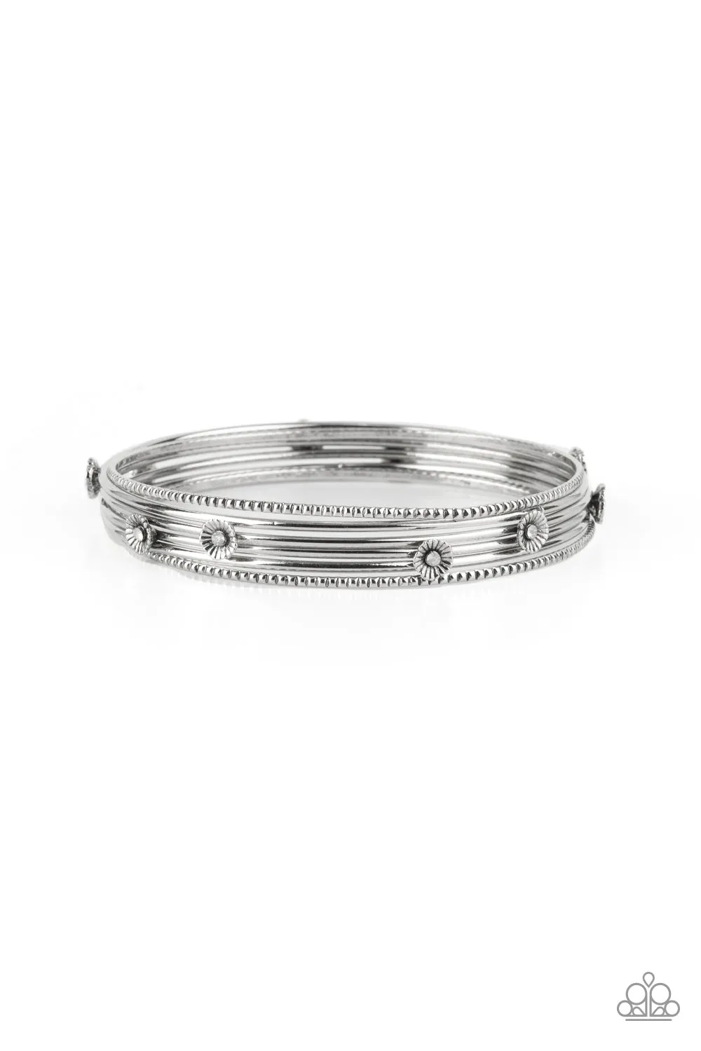 Flawlessly Floral - White Bracelet