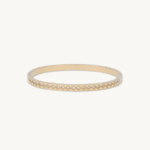Florence Sapphire Hinged Bangle Bracelet