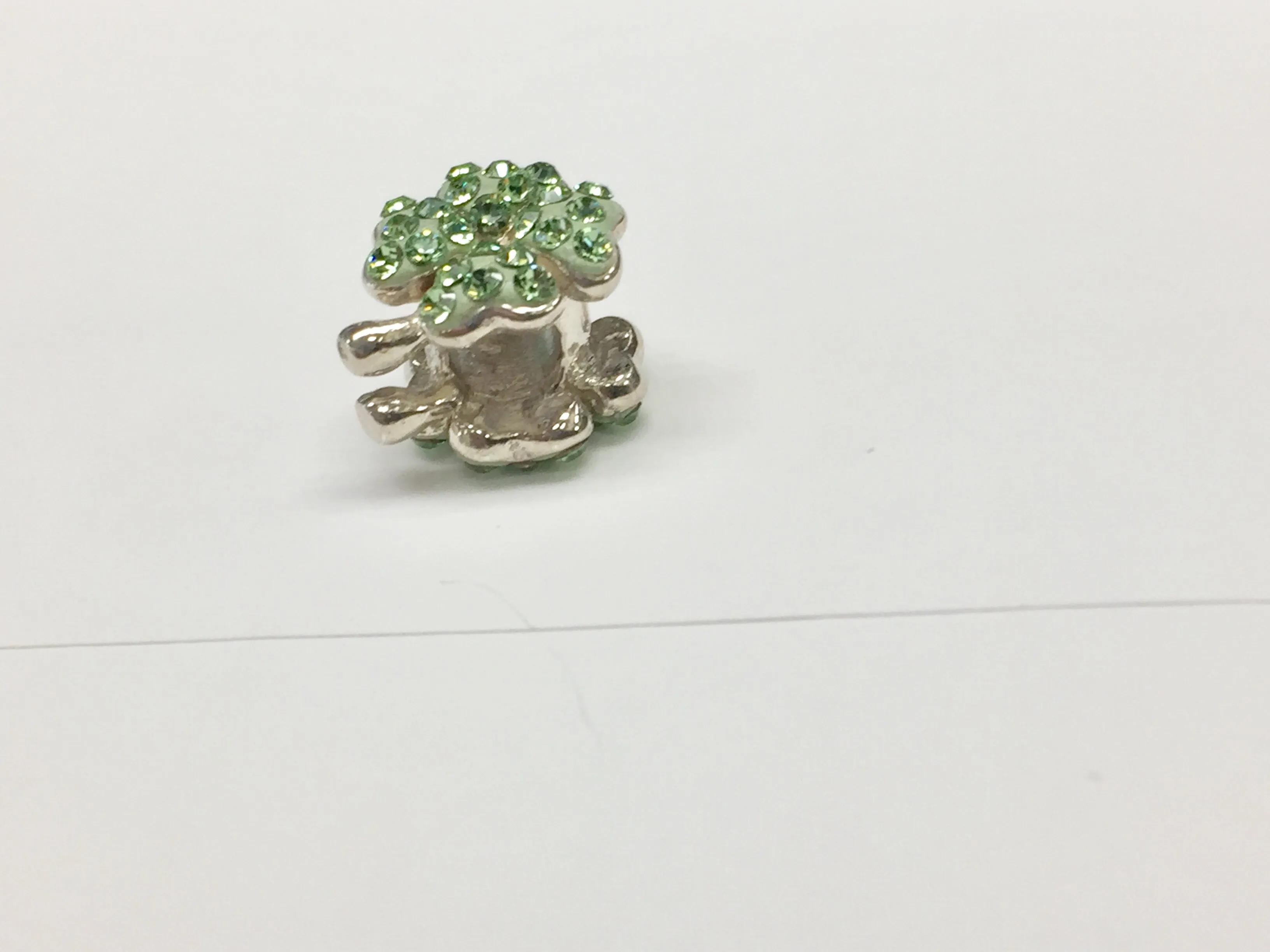Four Leaf Clover Silver Bead
