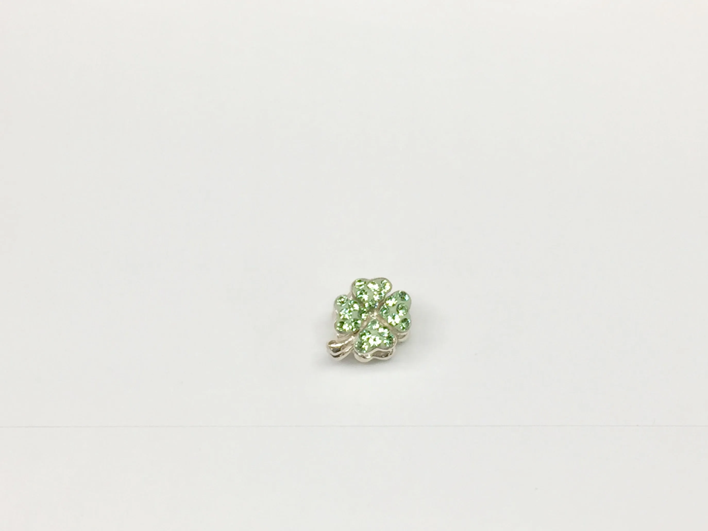 Four Leaf Clover Silver Bead