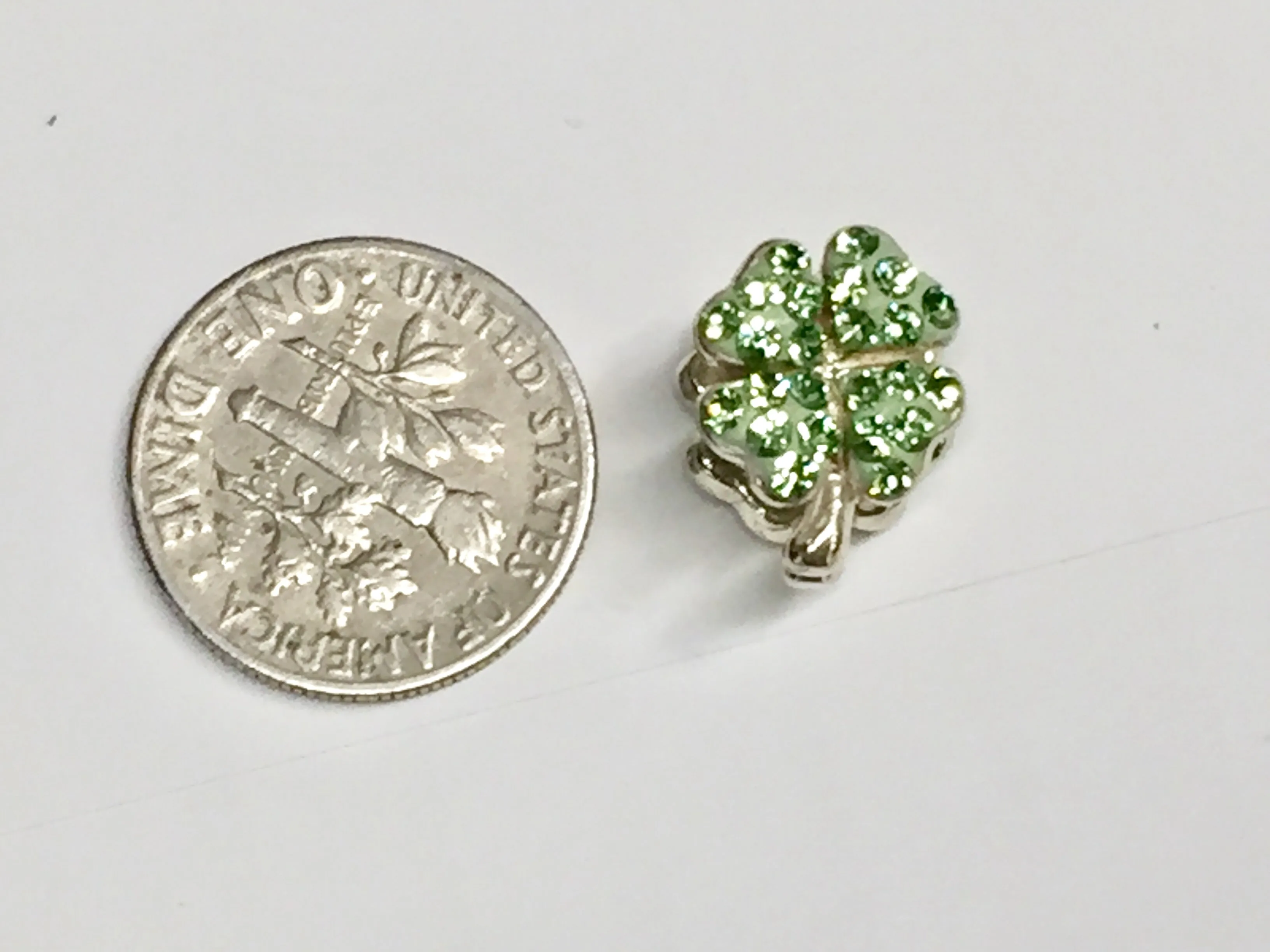 Four Leaf Clover Silver Bead