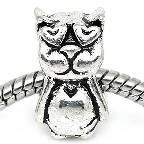 Garfield Cat with Heart Eyes European Bead Compatible for Most European Snake Chain Bracelet
