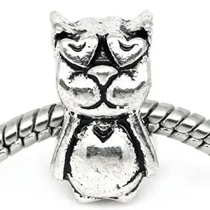 Garfield Cat with Heart Eyes European Bead Compatible for Most European Snake Chain Bracelet