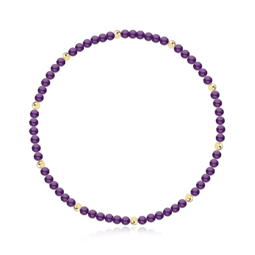 Gemstone and Gold Bead Bracelet
