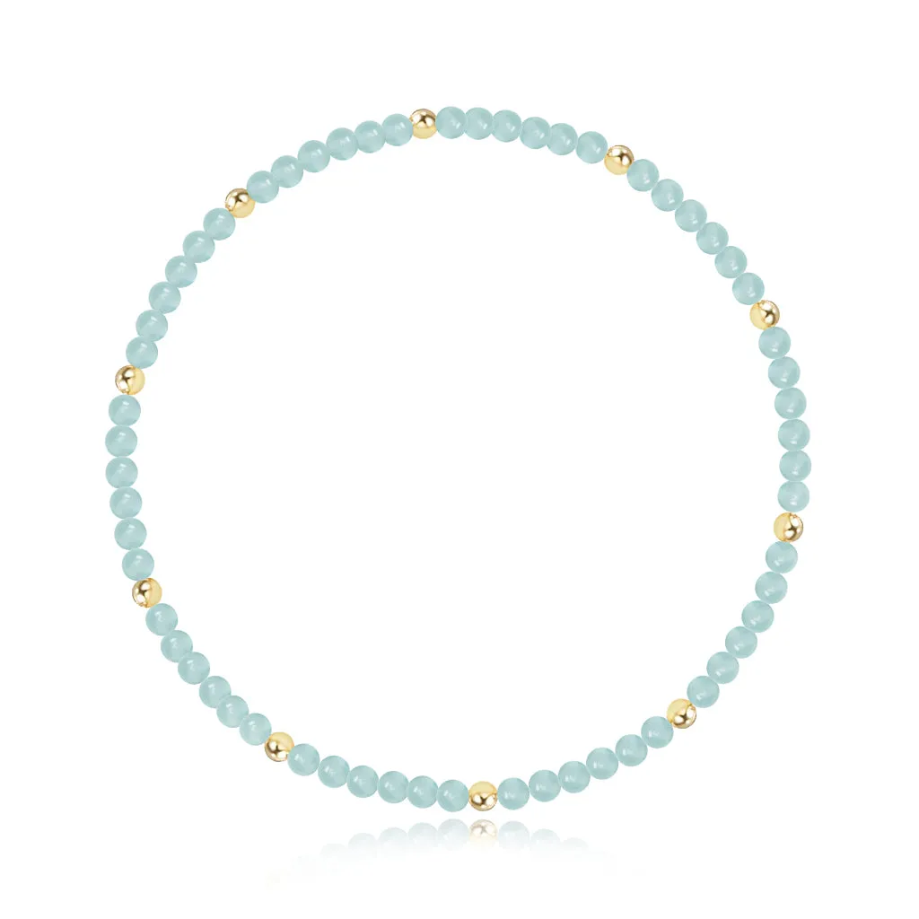 Gemstone and Gold Bead Bracelet