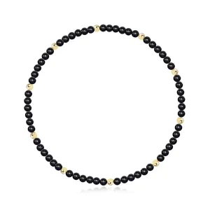 Gemstone and Gold Bead Bracelet