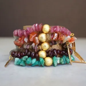 GEMSTONE AND LABRADORITE BRACELETS