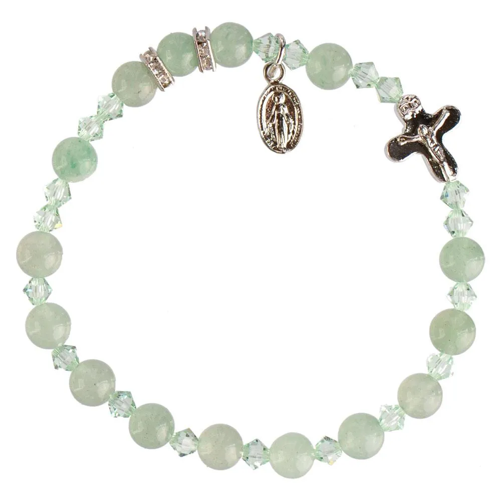 Genuine Green Jade Rosary Bracelet (6mm)