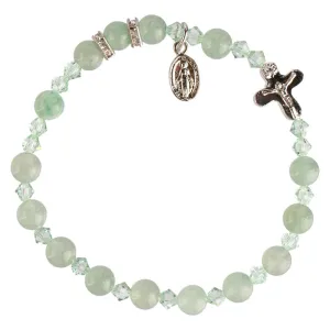 Genuine Green Jade Rosary Bracelet (6mm)