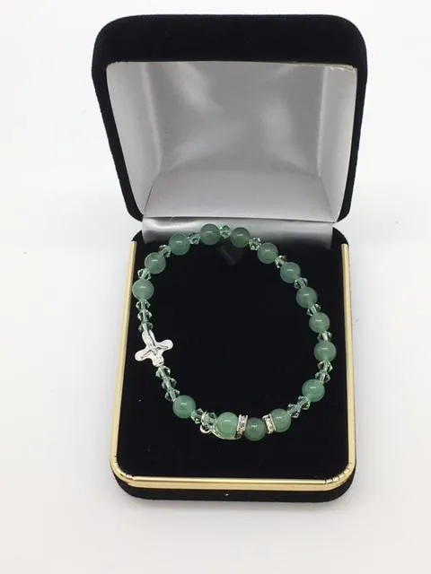 Genuine Green Jade Rosary Bracelet (6mm)