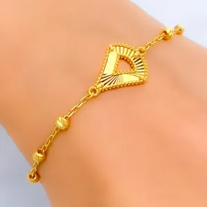 Geometric Attractive 21k Gold Bracelet