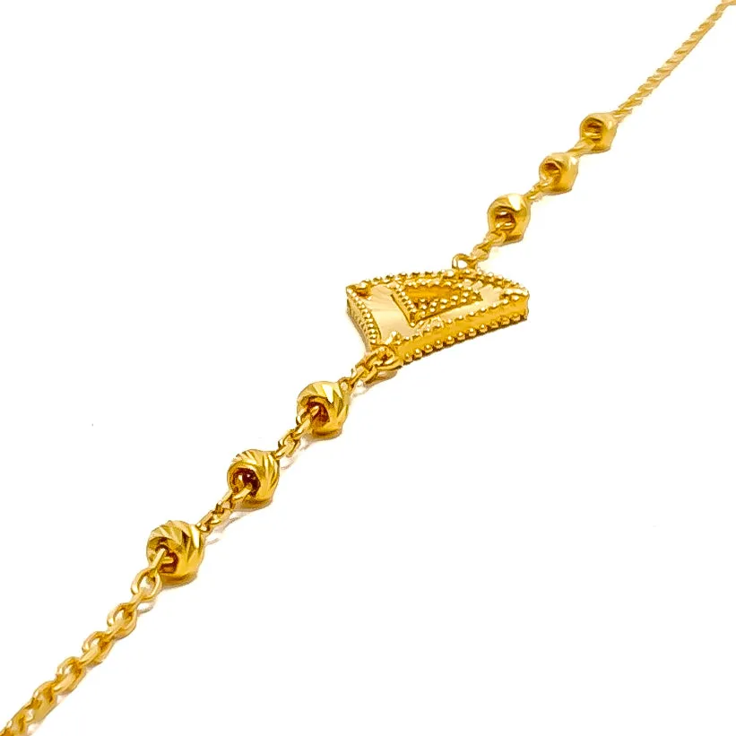 Geometric Attractive 21k Gold Bracelet