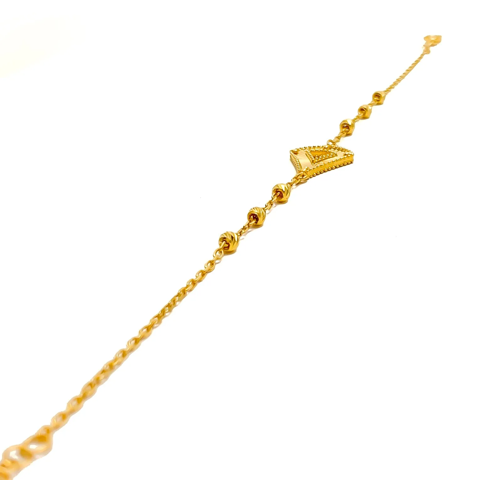 Geometric Attractive 21k Gold Bracelet