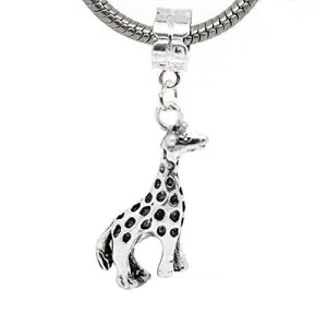 Giraffe Animal Charm Dangle European Bead Compatible for Most European Snake Chain Bracelet