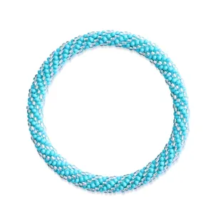 Glacier Blue | Himalayan Glass Bead Bracelet