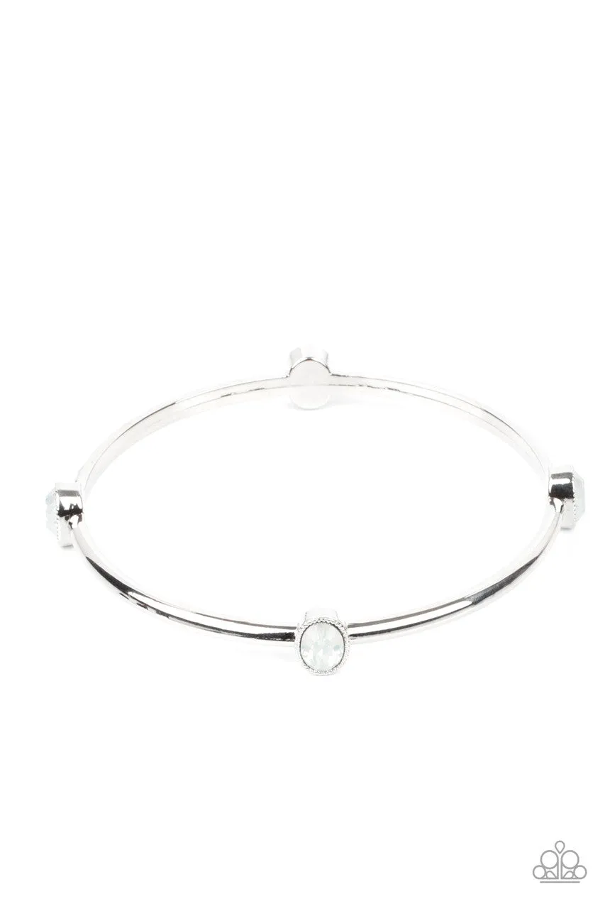 Gleam-Getter White Paparazzi Bracelet