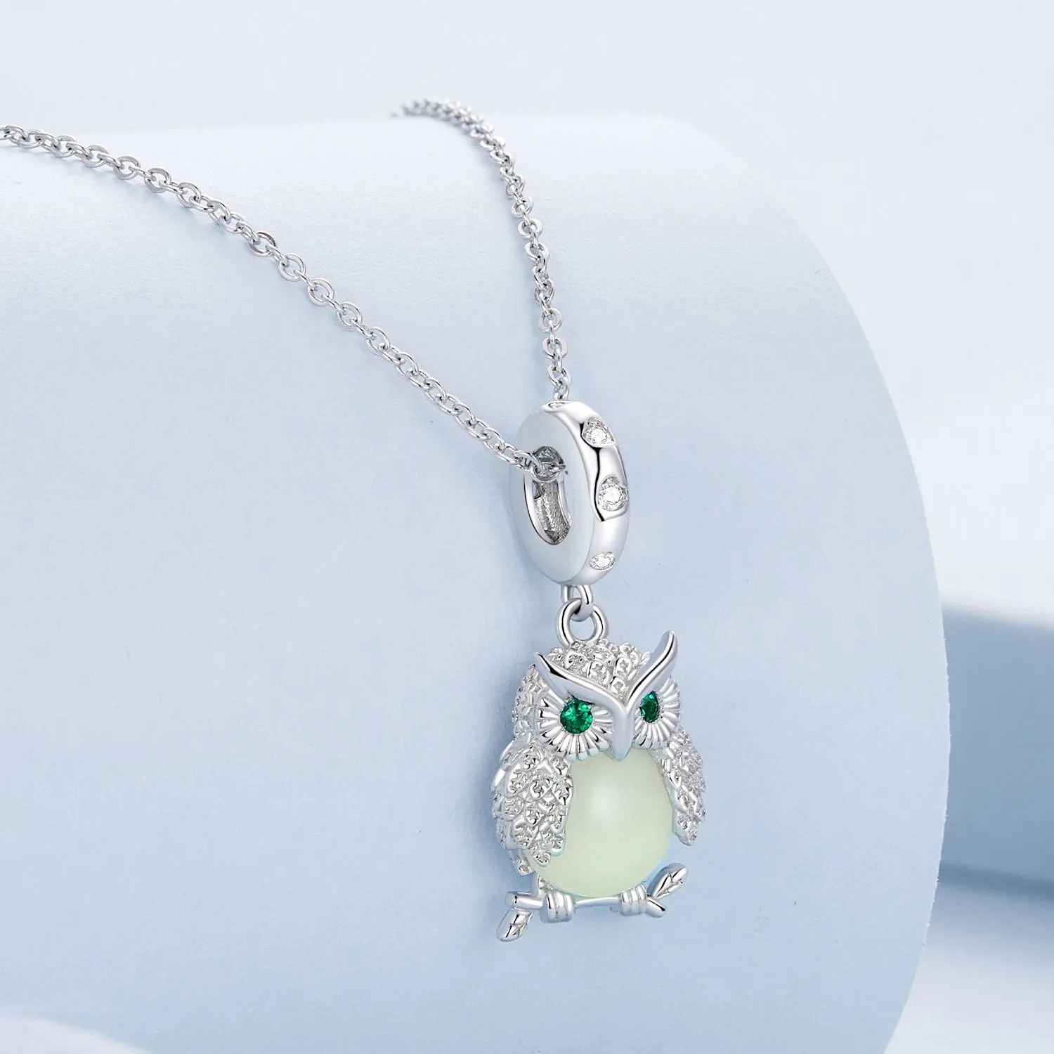 Glow in the Dark Owl Pendant Charm