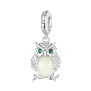 Glow in the Dark Owl Pendant Charm