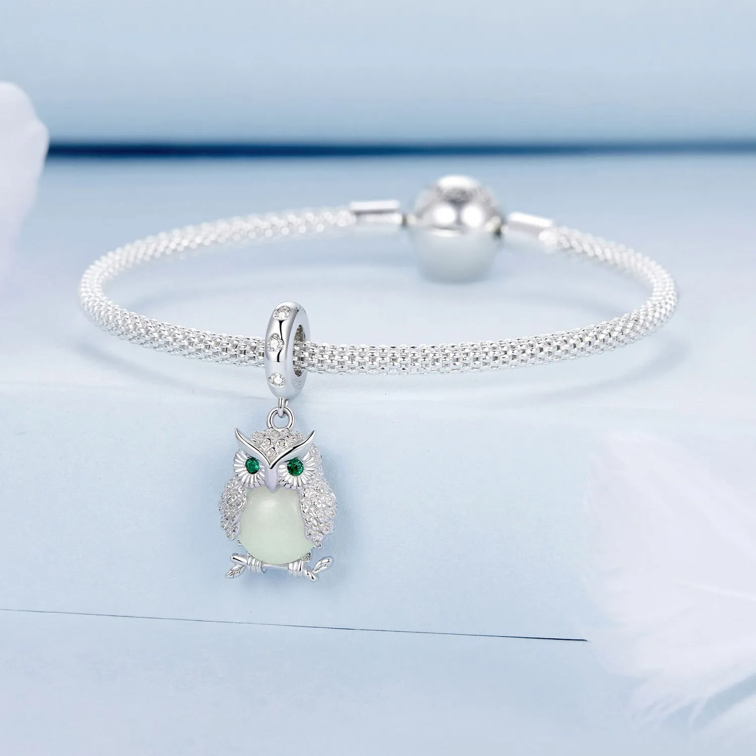 Glow in the Dark Owl Pendant Charm