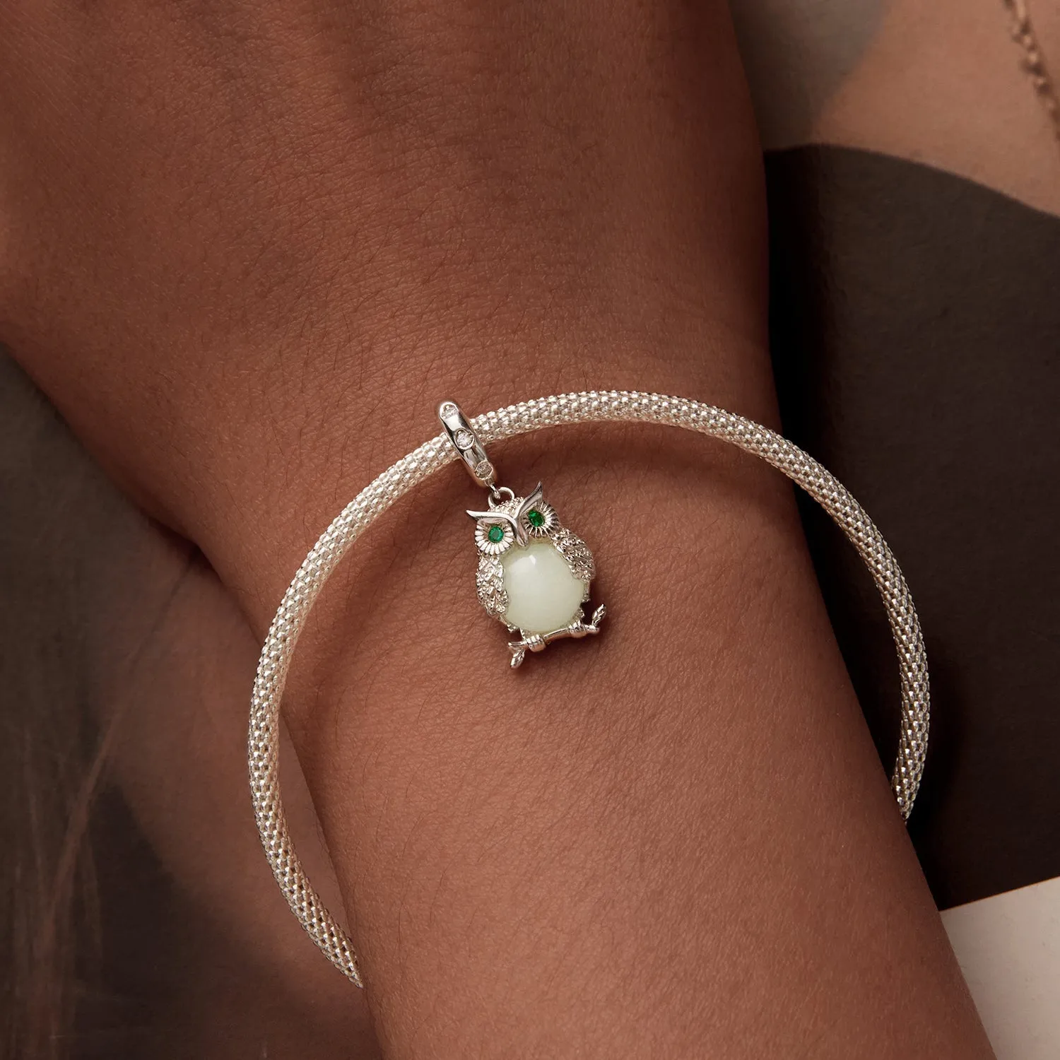 Glow in the Dark Owl Pendant Charm