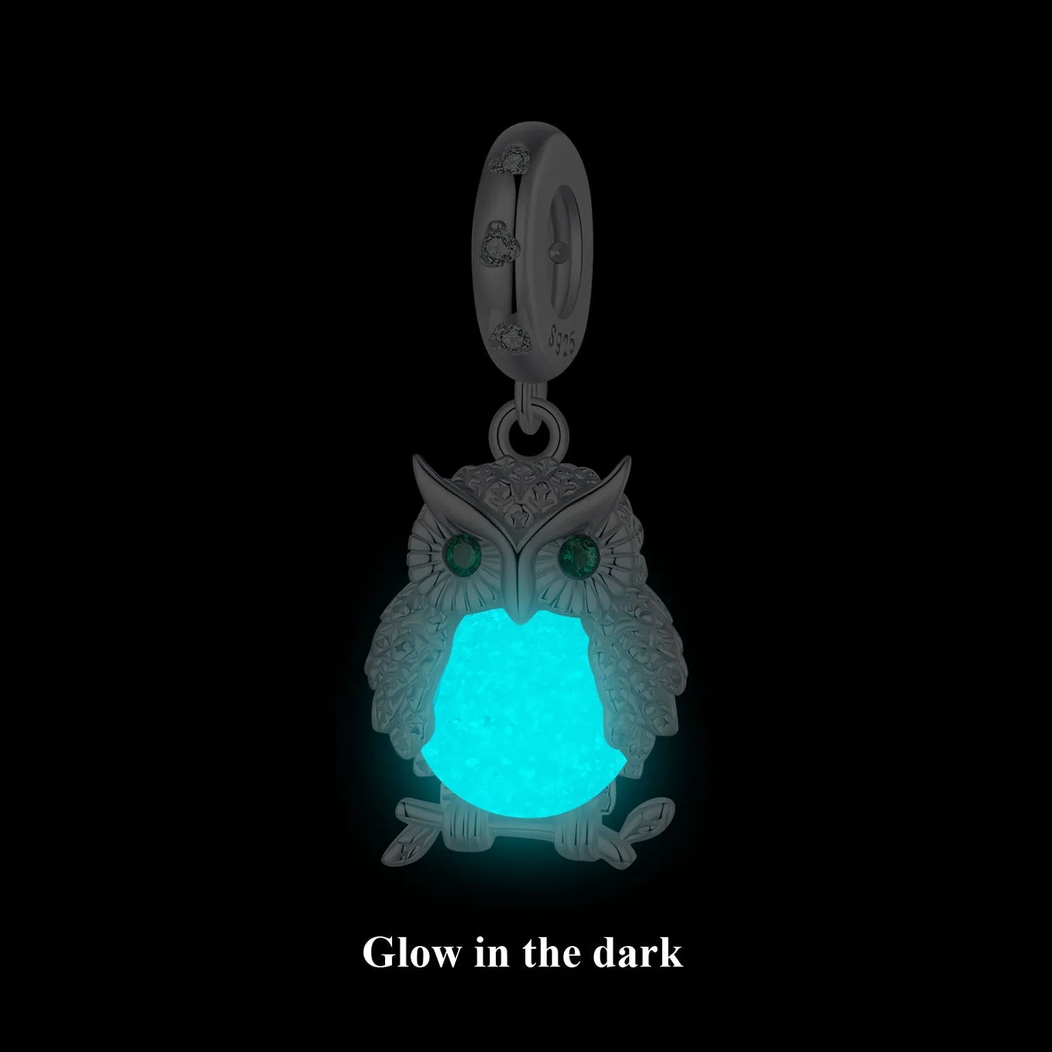 Glow in the Dark Owl Pendant Charm