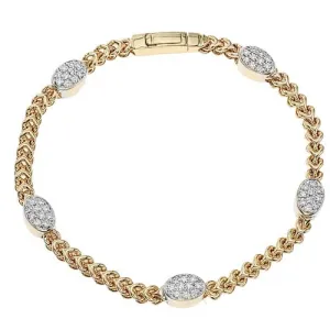 Gold and Diamond Chain Bracelet