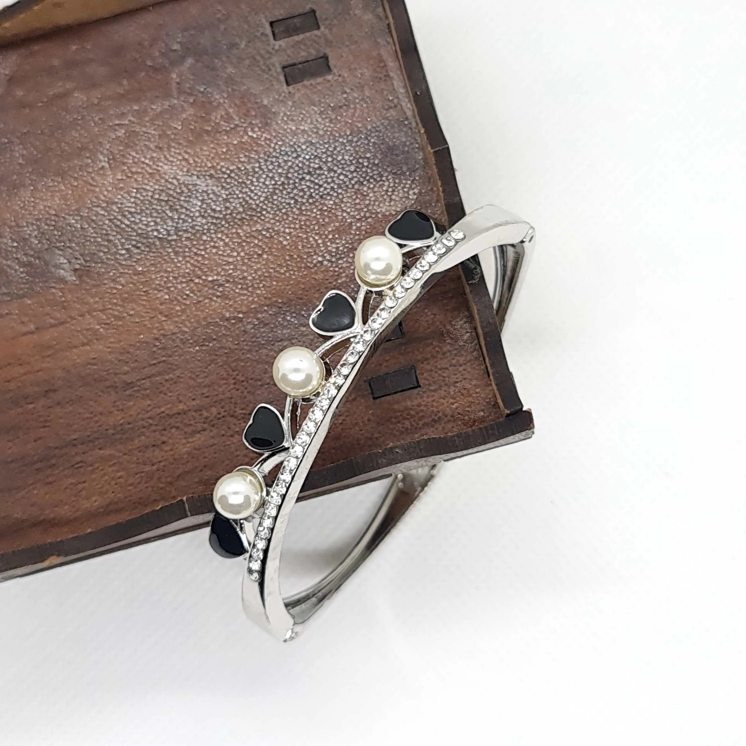 Golden & Silver Pearl Studs Bracelets