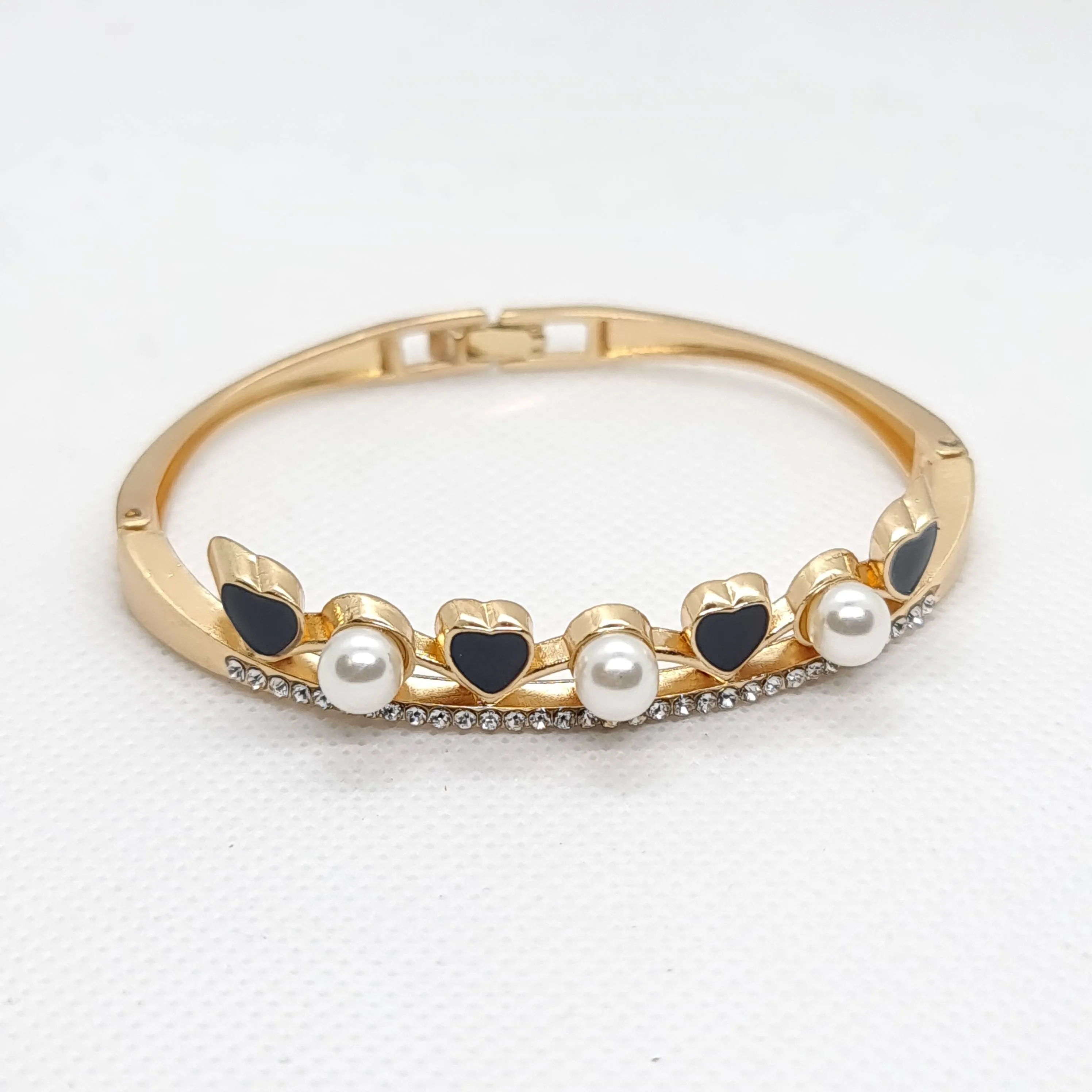 Golden & Silver Pearl Studs Bracelets