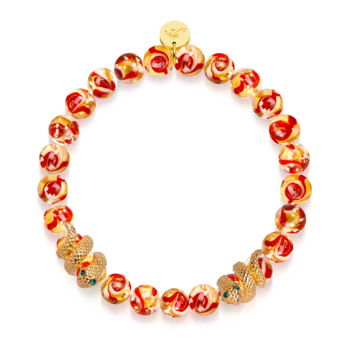 Golden Snake | Firefly Glass Swirl Bracelet