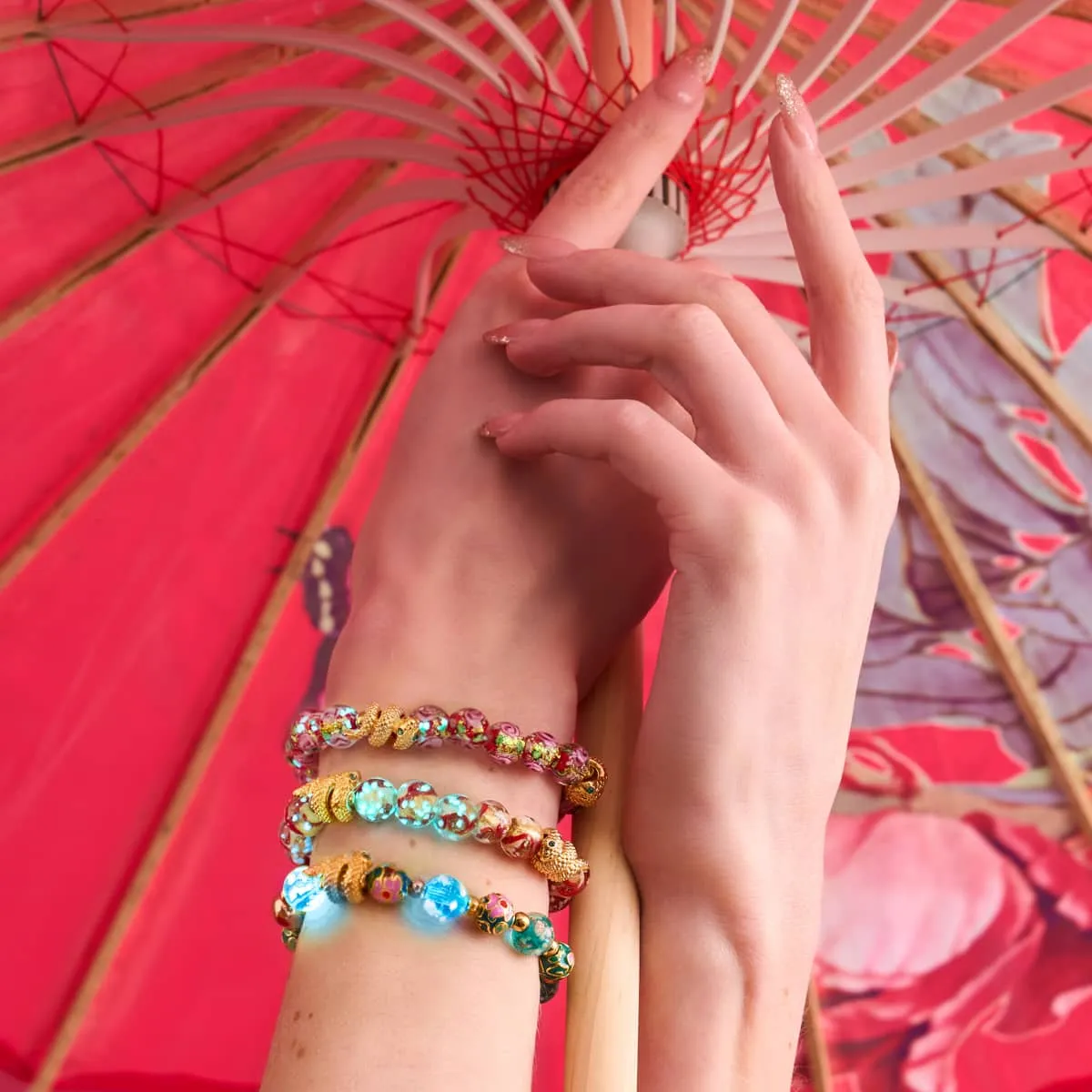 Golden Snake | Firefly Glass Swirl Bracelet