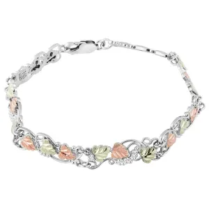 Grapes And Foliage - Sterling Silver Black Hills Gold Bracelet