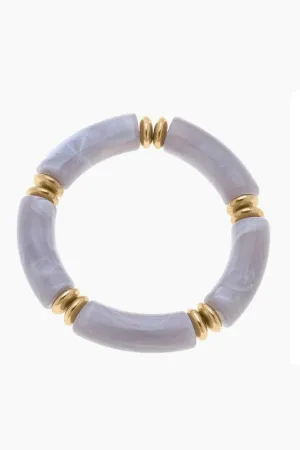Gray Resin Stretch Bracelet